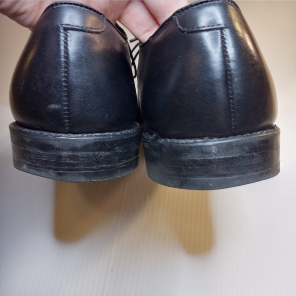 Vintage Allen Edmonds Dryden Oxfords Sz 9 D Black Vibram Soles Brogue captoe - Picture 6 of 10